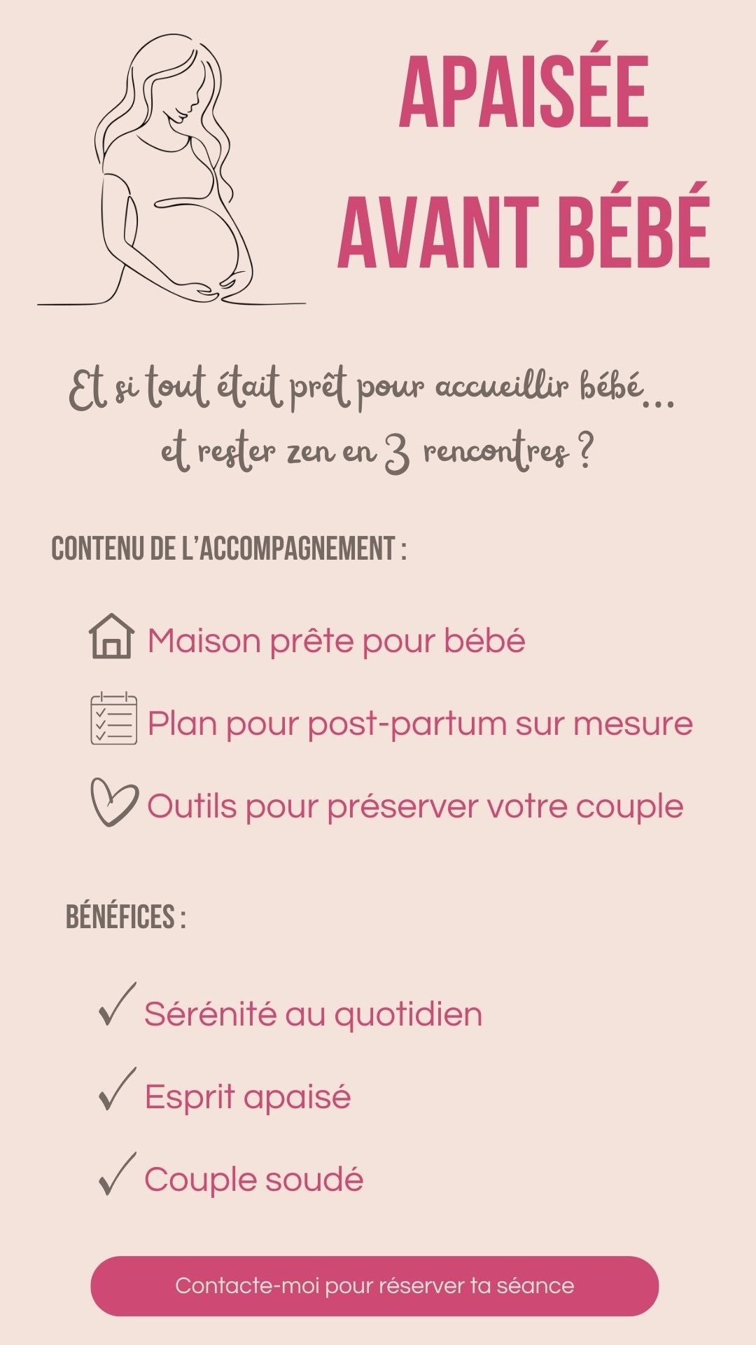 Apaisée avant bébé